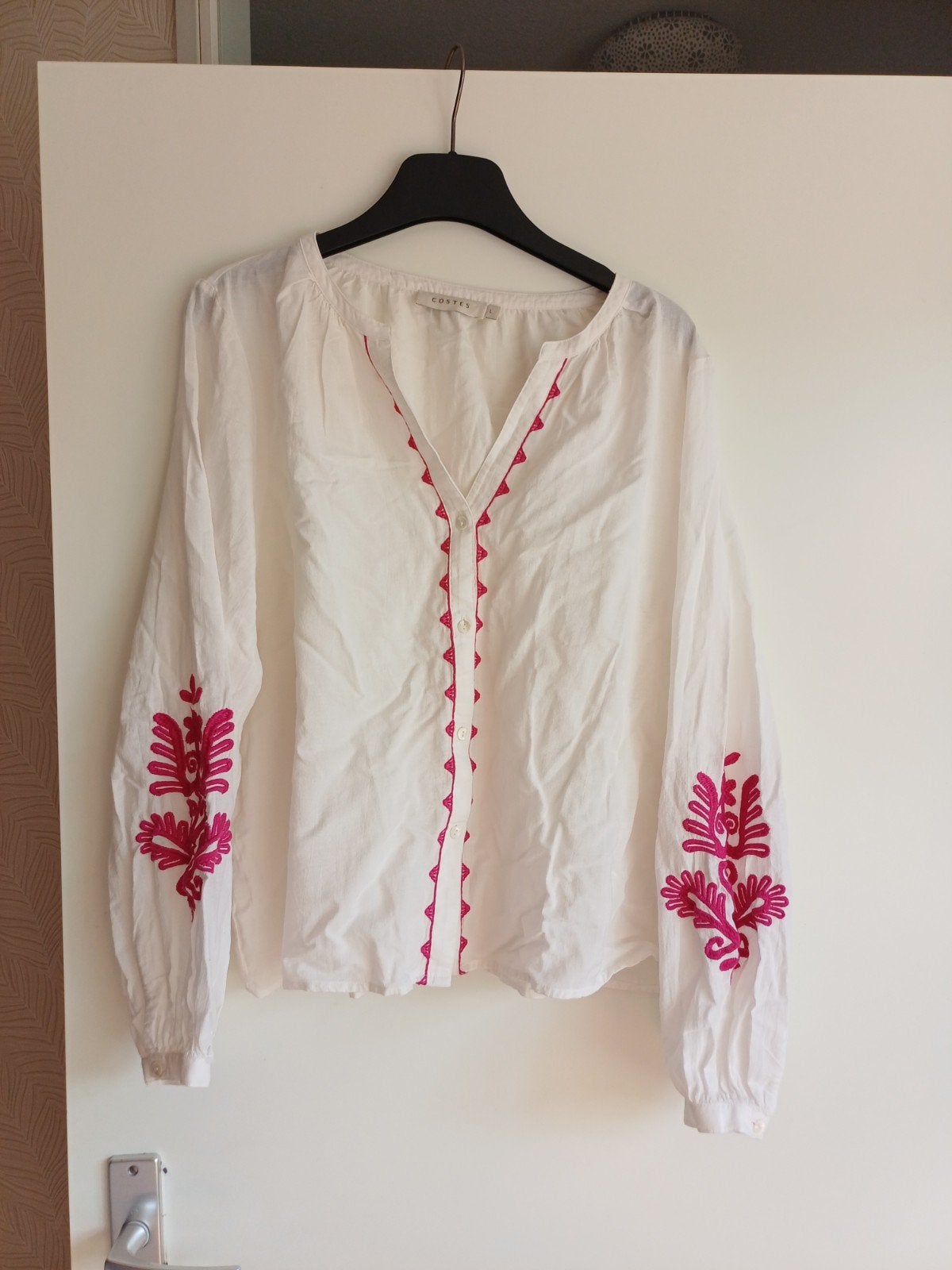 Blouse Costes, maat L, Wit, Ophalen of Verzenden, A, A