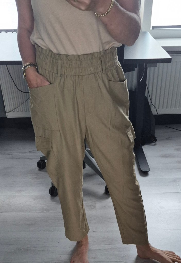 Prachtige zomerbroek van Poools, maat 40, Maat 38/40 (M), Beige, Ophalen of Verzenden, Zo goed als nieuw