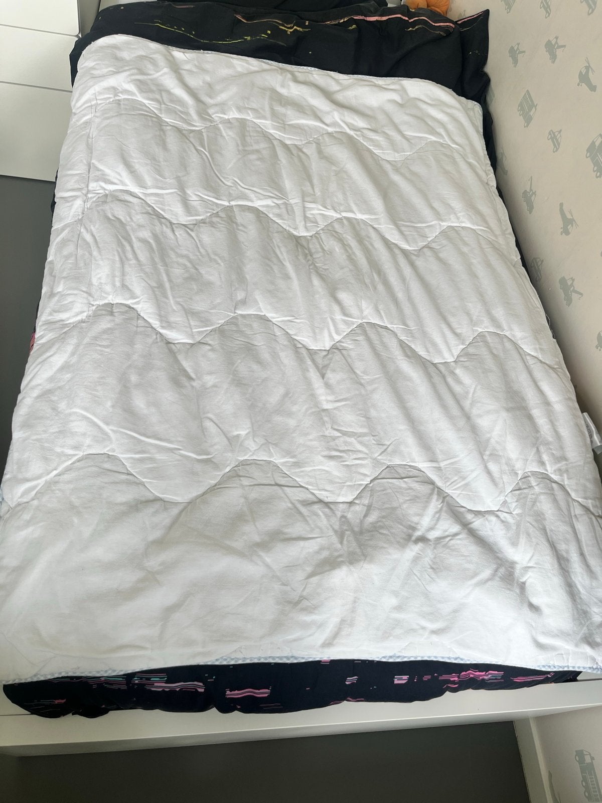 Wit dekbed 120x150 cm voor kinderbed of ledikant, Gebruikt, Overige merken, Jongetje of Meisje, Wit