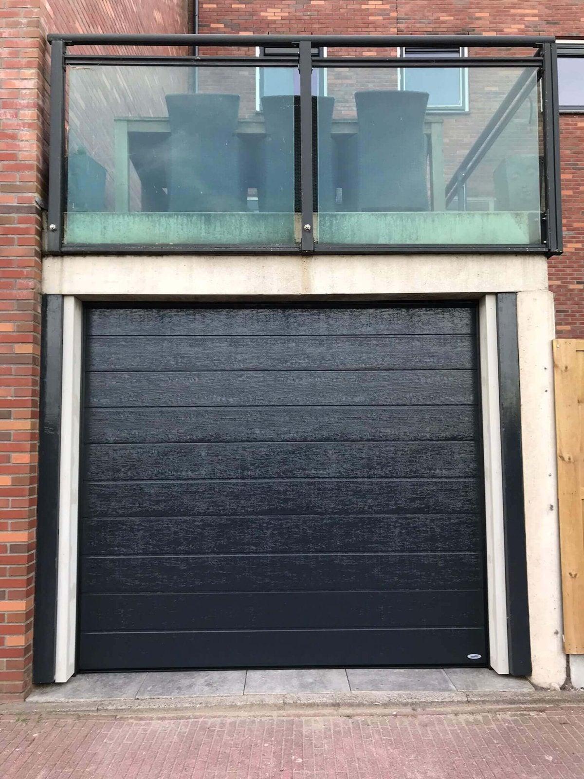Z.g.a.n. Novoferm iso 20 garagedeur, 2375x2250, antraciet, Garagedeur, Ophalen of Verzenden, Zo goed als nieuw, 120 cm of meer