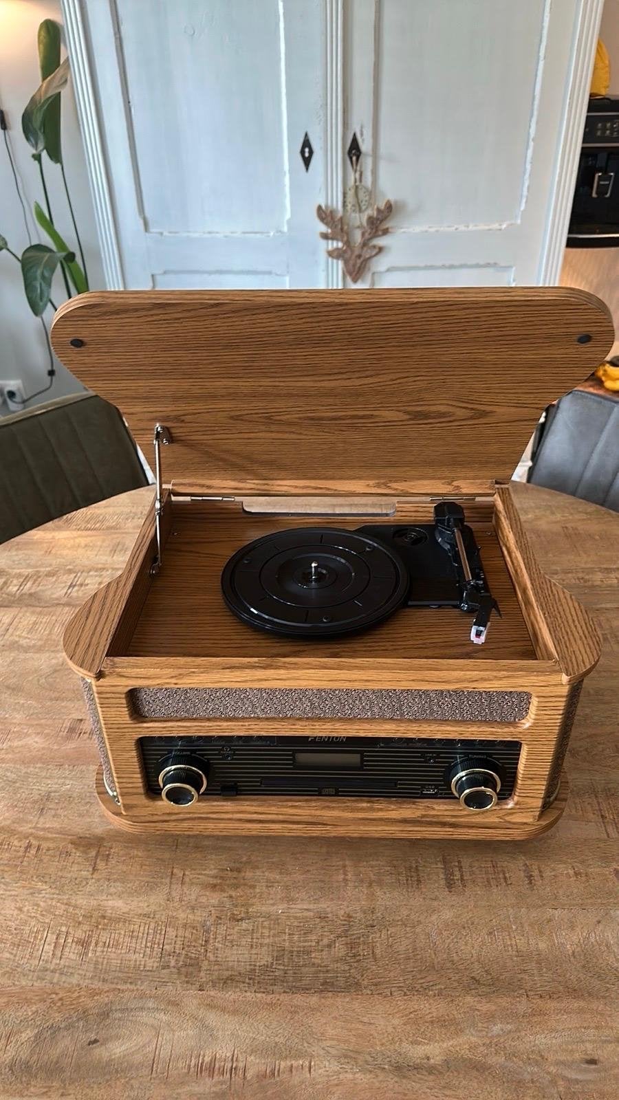 Fenton Platenspeler, Radio, CD-speler, Cassette, Bluetooth, Ophalen of Verzenden, Zo goed als nieuw, Platenspeler, Overige merken