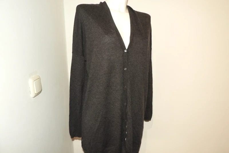 Marccain donker grijs vest swarovski steentjes rug N3 M, Maat 38/40 (M), Verzenden, Grijs, Gedragen