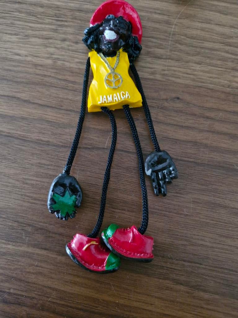 304 Jamaica poppetje met beweegbare armen en benen, Verzamelen, Overige Verzamelen, Ophalen of Verzenden