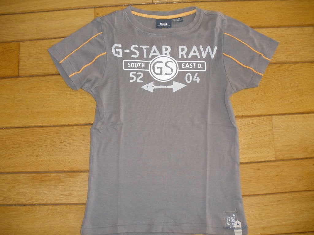 G-STAR t- shirt grijs oranje maat S, Kleding | Heren, Ophalen of Verzenden, Zo goed als nieuw, Grijs, G-Star Raw