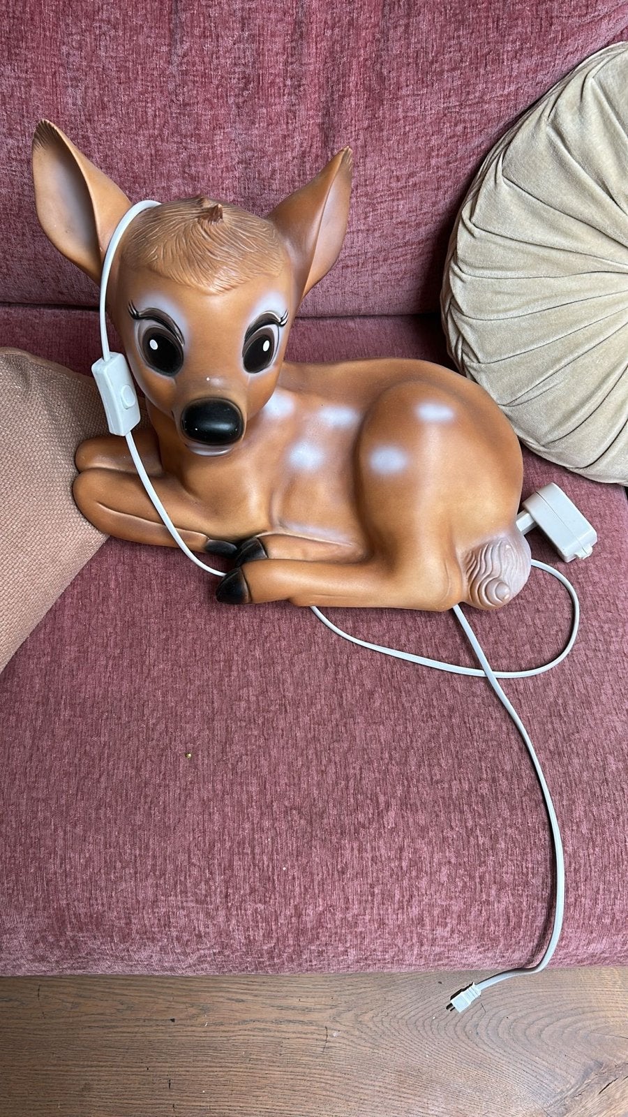Vintage Bambi lamp - Nachtlampje - Hertenlamp, Overige merken, Gebruikt, Kunststof, Overige fittingen