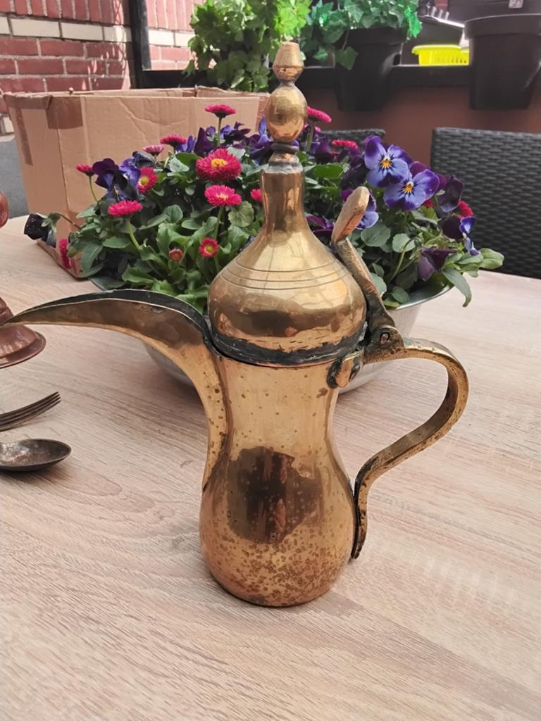 Antieke Koperen Dallah Koffiepot - Midden-Oosters, Ophalen