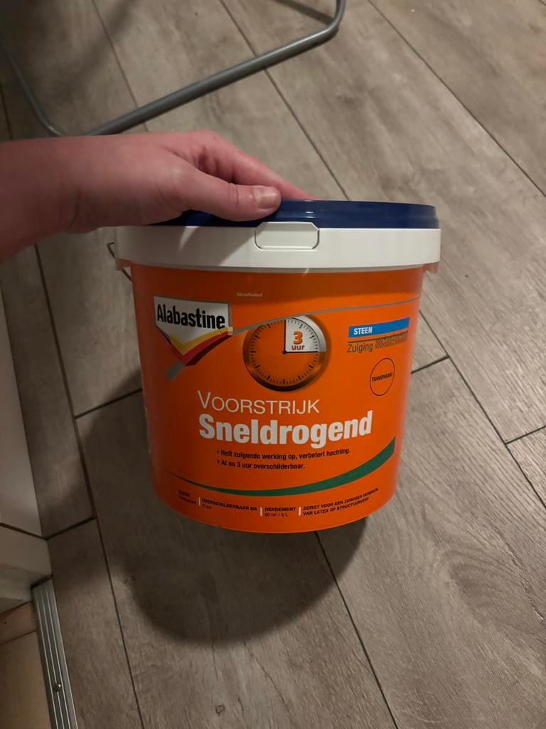 Alabastine Voorstrijk Sneldrogend transparant 5L - Nieuw, Ophalen, Overige kleuren, 5 tot 10 liter, Nieuw