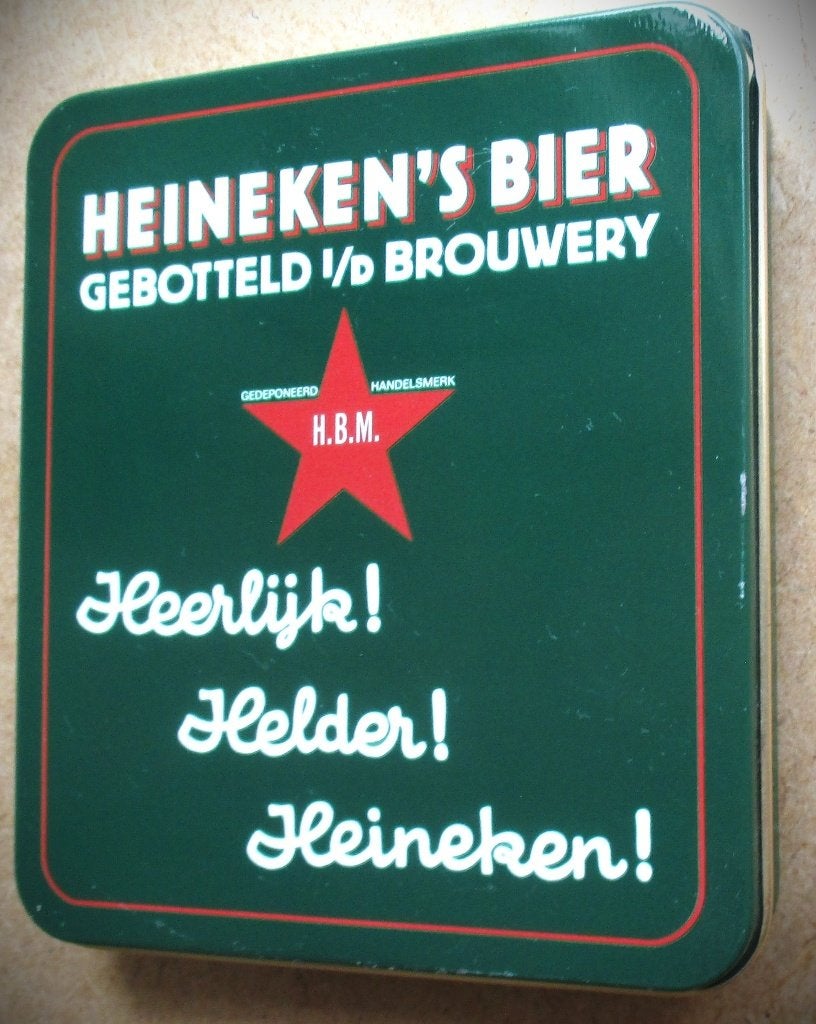 Heineken Viltjes en Blikje~Verzameling van 6x Bierviltje, Verzamelen, Ophalen of Verzenden, Zo goed als nieuw, Viltje(s), Heineken
