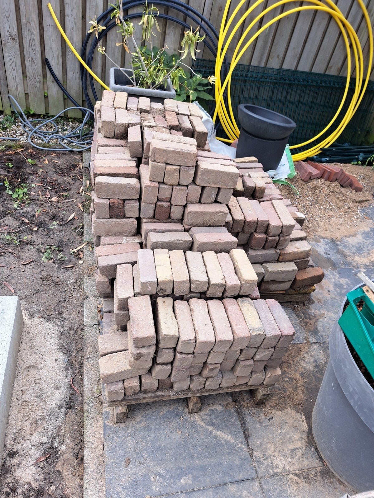 bakstenen 7-duimers, 20x10x7 cm ongeveer 8 m2, Doe-het-zelf en Verbouw, Metselstenen, Ophalen, Gebruikt, Bakstenen
