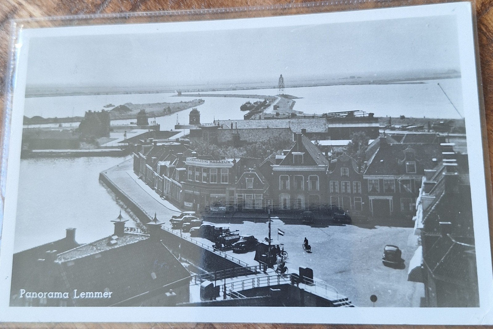 Oude Ansichtkaart Panorama Lemmer (1965), Ophalen of Verzenden, 1960 tot 1980, Gelopen, Friesland