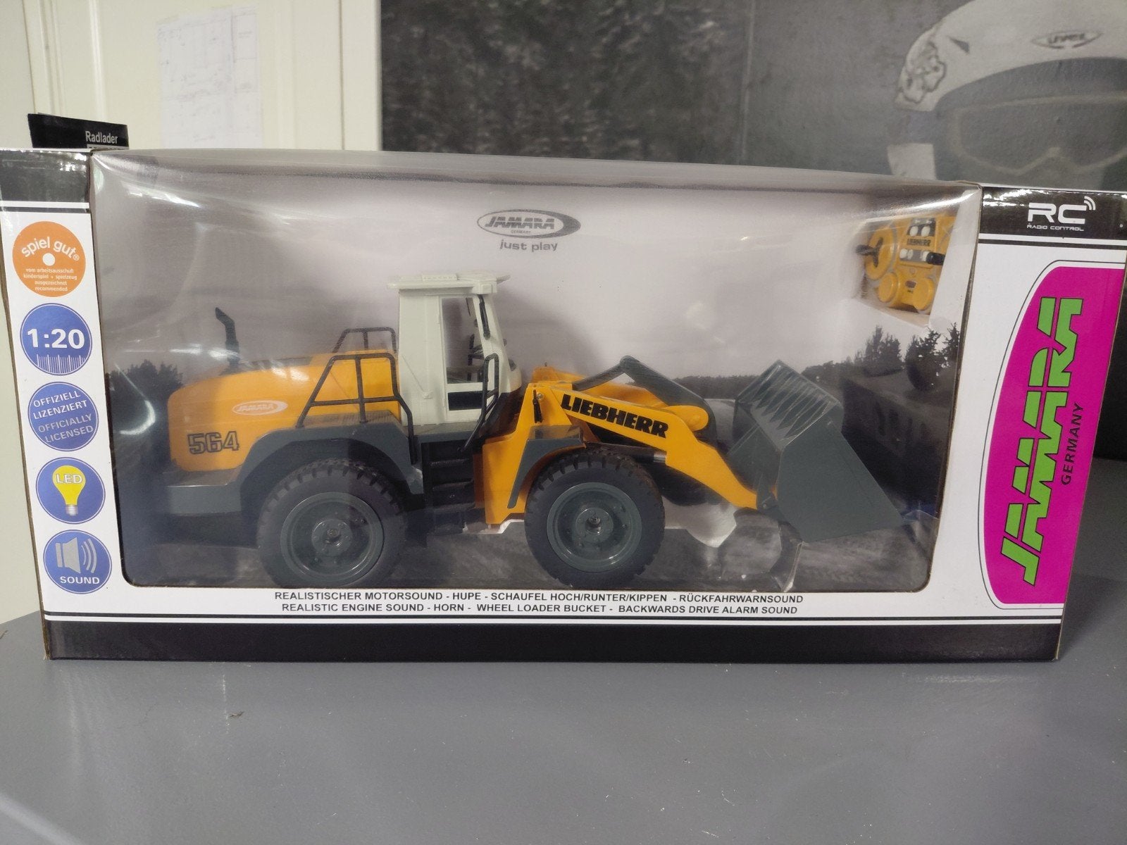 Jamara Liebherr RC Wiellader 1:20 - in doos, Elektro, Auto offroad, Ophalen of Verzenden, Zo goed als nieuw