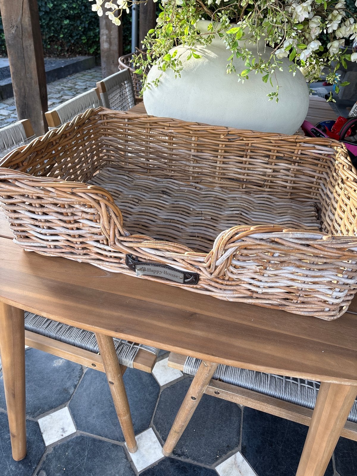 Happy House rotan hondenmand, Dieren en Toebehoren, Ophalen, Zo goed als nieuw, Riet