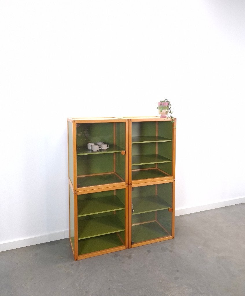 Design Flötotto Profilsystem Modulaire Kast – 4 Delen, groen, Ophalen of Verzenden, Glas, Minder dan 150 cm, 150 tot 200 cm