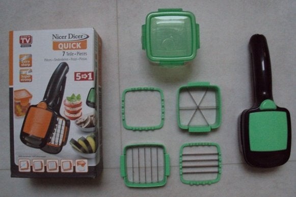 Nieuw in verpakking 7 delige Nicer Dicer Quick 5 in 1 snijer, Overige typen, Ophalen of Verzenden, Nieuw