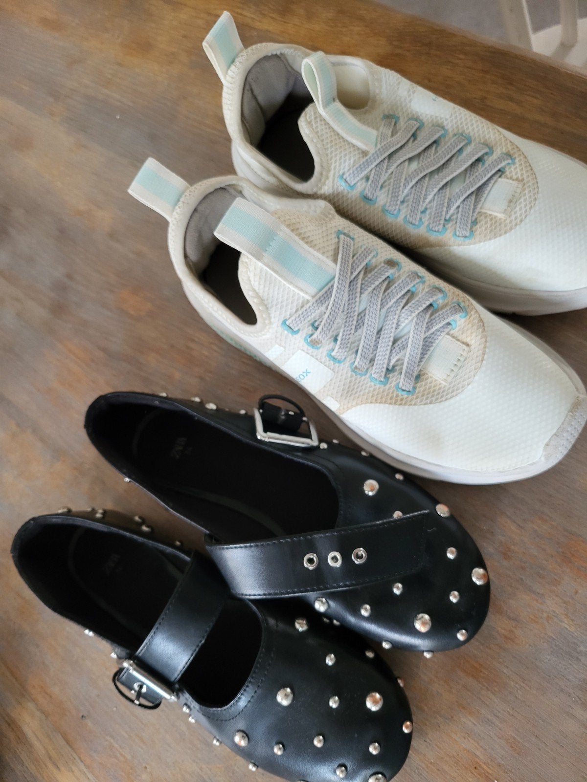Geox sneakers en Zara ballerina's - Maat 34, Gebruikt, Meisje, Ophalen of Verzenden, Geox