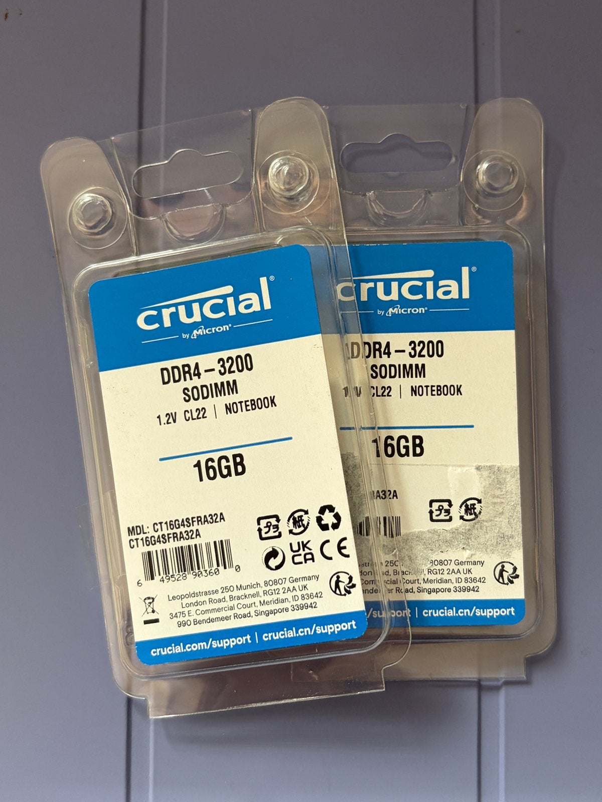 32 Gb Crucial DDR4 - 3200 SODIMM, Computers en Software, RAM geheugen, 32 GB, Verzenden, DDR4, Zo goed als nieuw