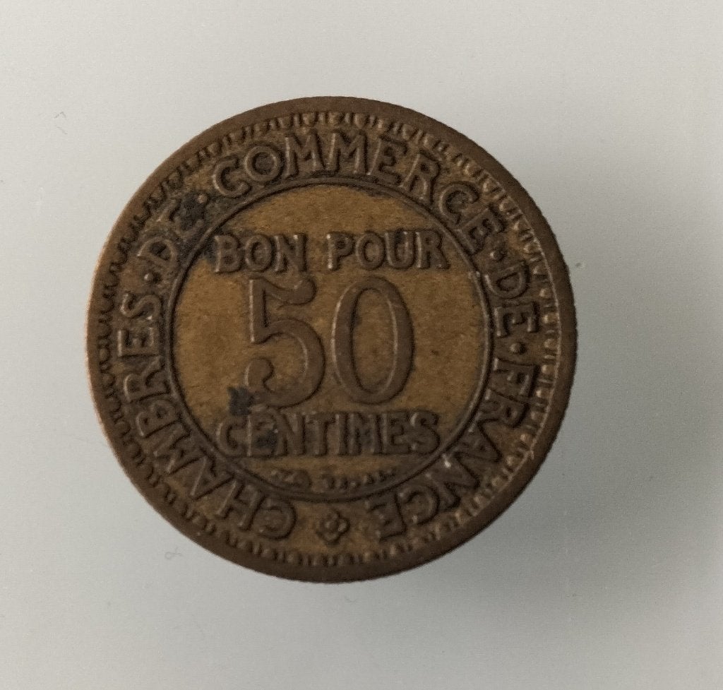 France 50 Centimes Chambre de commerce 1926 Parijs, Postzegels en Munten, Munten | Europa | Niet-Euromunten, Ophalen of Verzenden