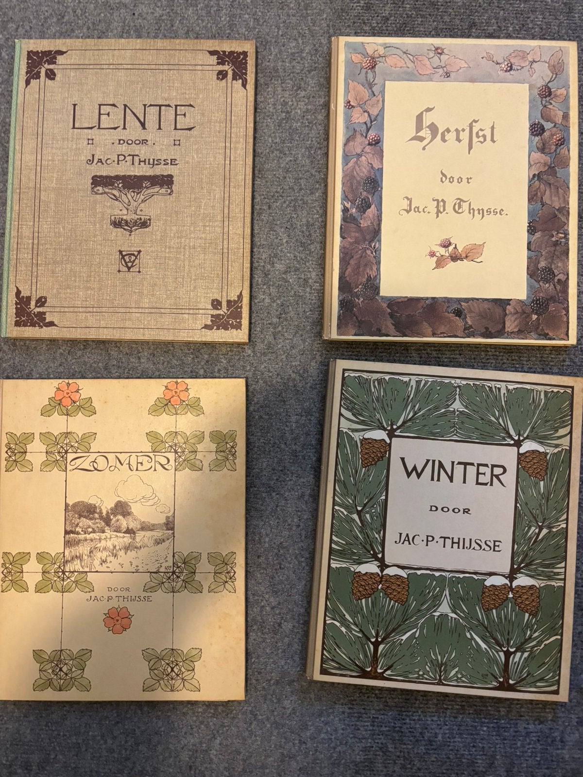 JAARGETIJDEN IN VIER BOEKEN  MET PLAATJES DOOR P THIJSSE, Ophalen of Verzenden, Zo goed als nieuw, Natuur algemeen