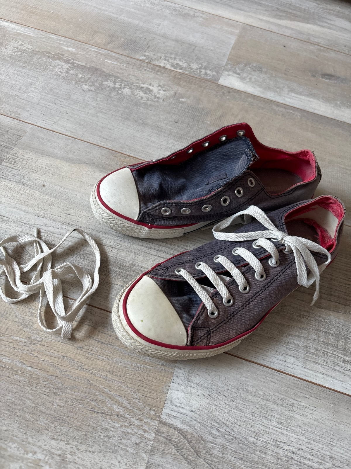 Vintage Converse All Star sneakers maat 37, Ophalen, Gedragen, Grijs, Sneakers of Gympen