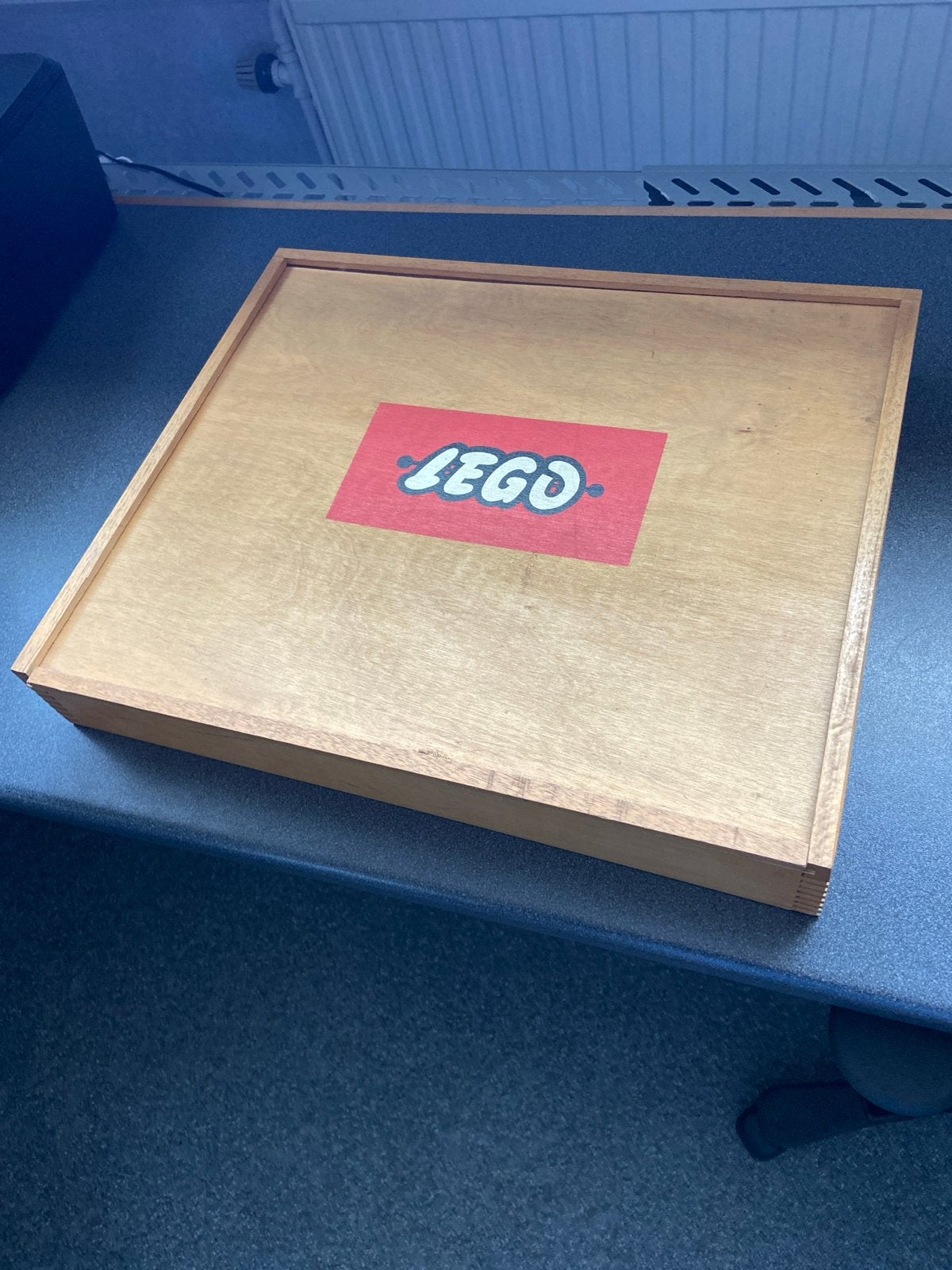 Vintage LEGO houten opbergkist met vakken, Ophalen, Gebruikt, Overige typen, Lego