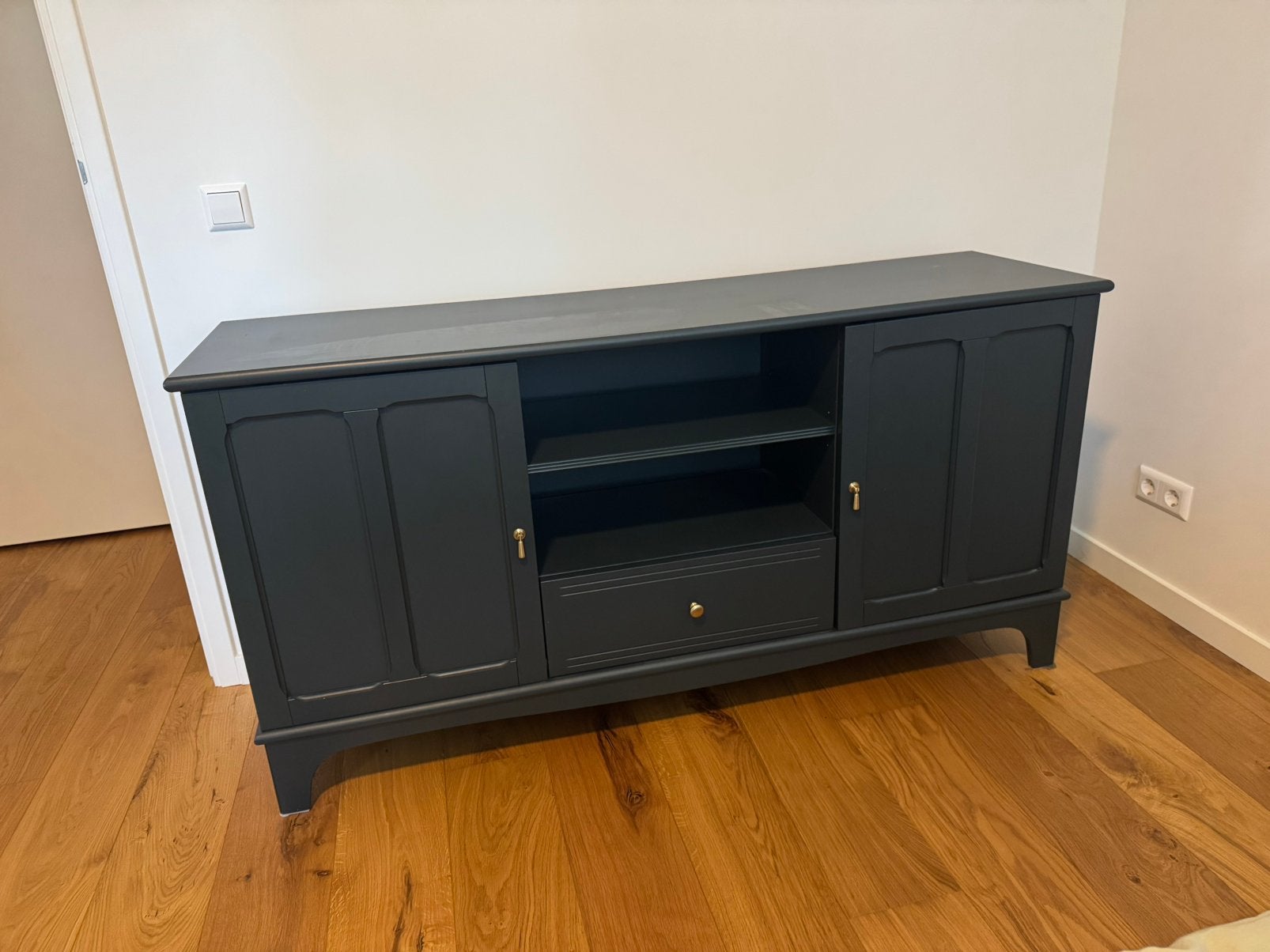 IKEA LOMMARP TV-meubel - Donker Blauwgroen, 150 tot 200 cm, Ophalen of Verzenden, Zo goed als nieuw, Minder dan 100 cm