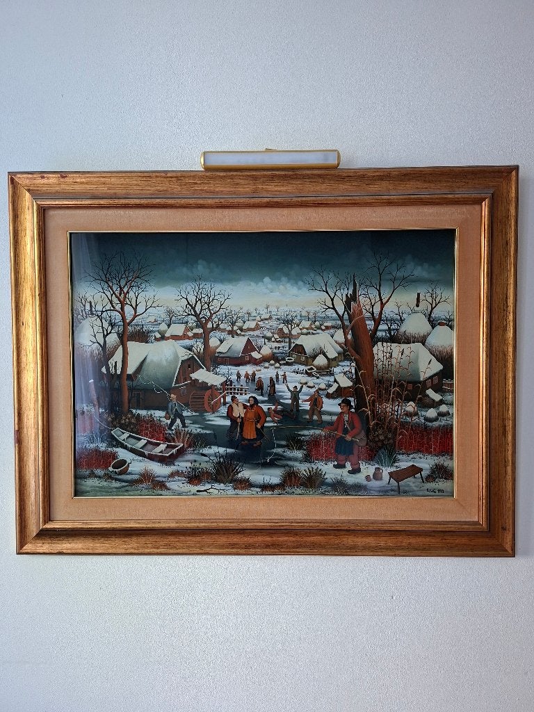 schilderij kunst zeljko seles, Overige stijlen, Overige ondergronden, Stads- / dorpsgezicht, Ophalen