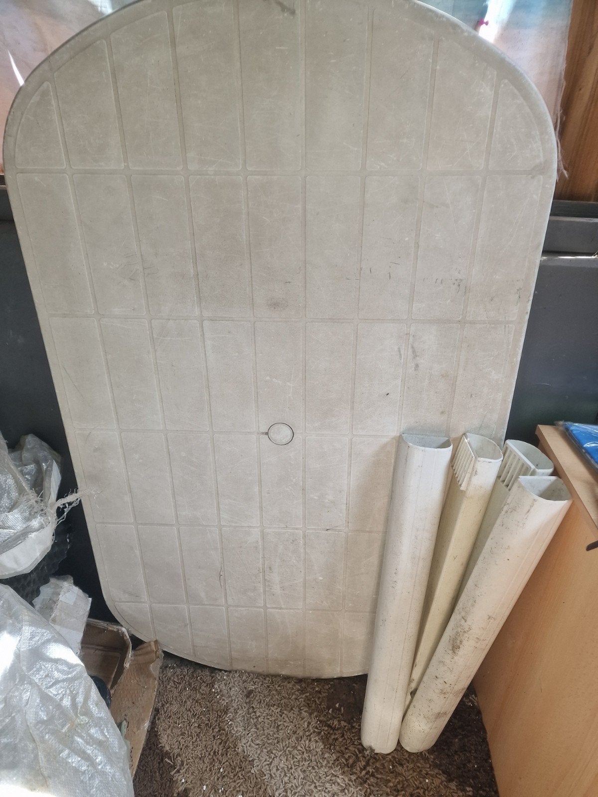 Kunststof tuintafel - Gebruikt, Ophalen, Gebruikt, Rond, Kunststof