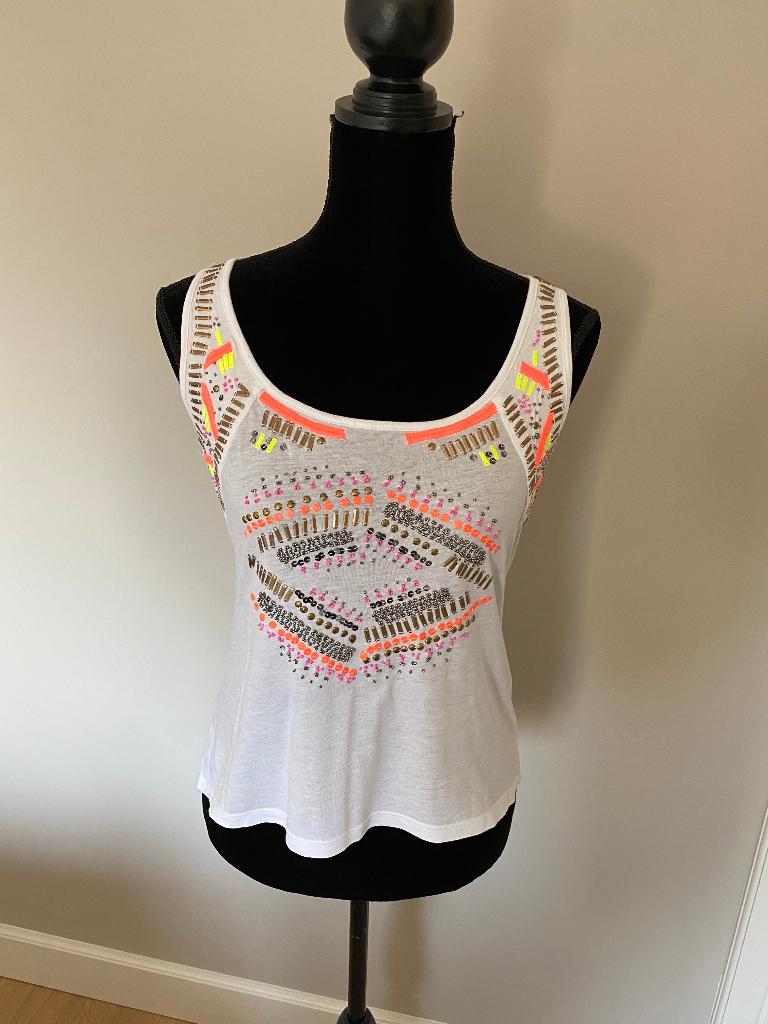 Top Bershka maat S, Ophalen, Wit, Bershka, Zo goed als nieuw