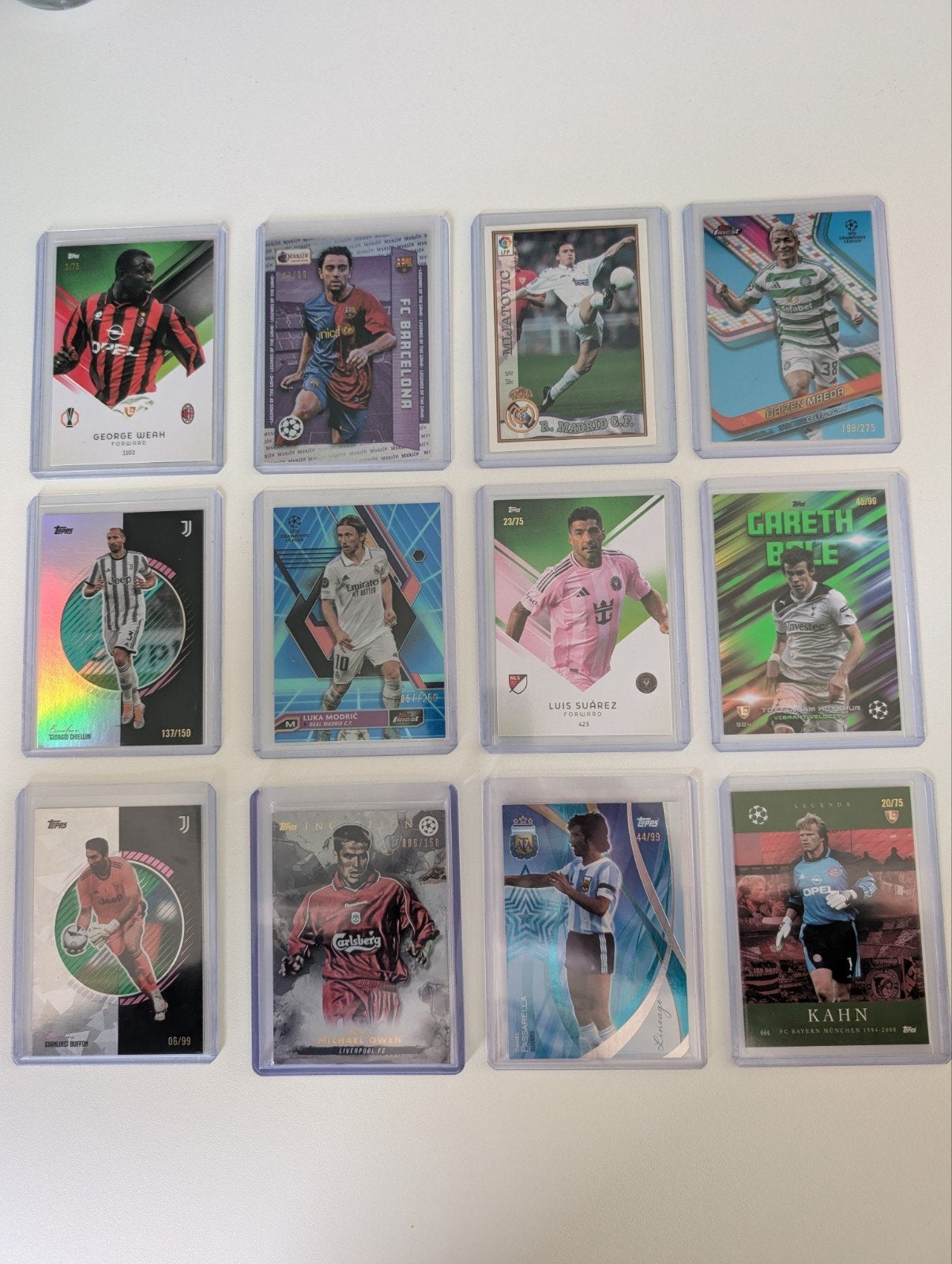 Voetbalplaatjes genummerd (12 stuks) Topps Panini, Ophalen of Verzenden, Zo goed als nieuw, Plaatje