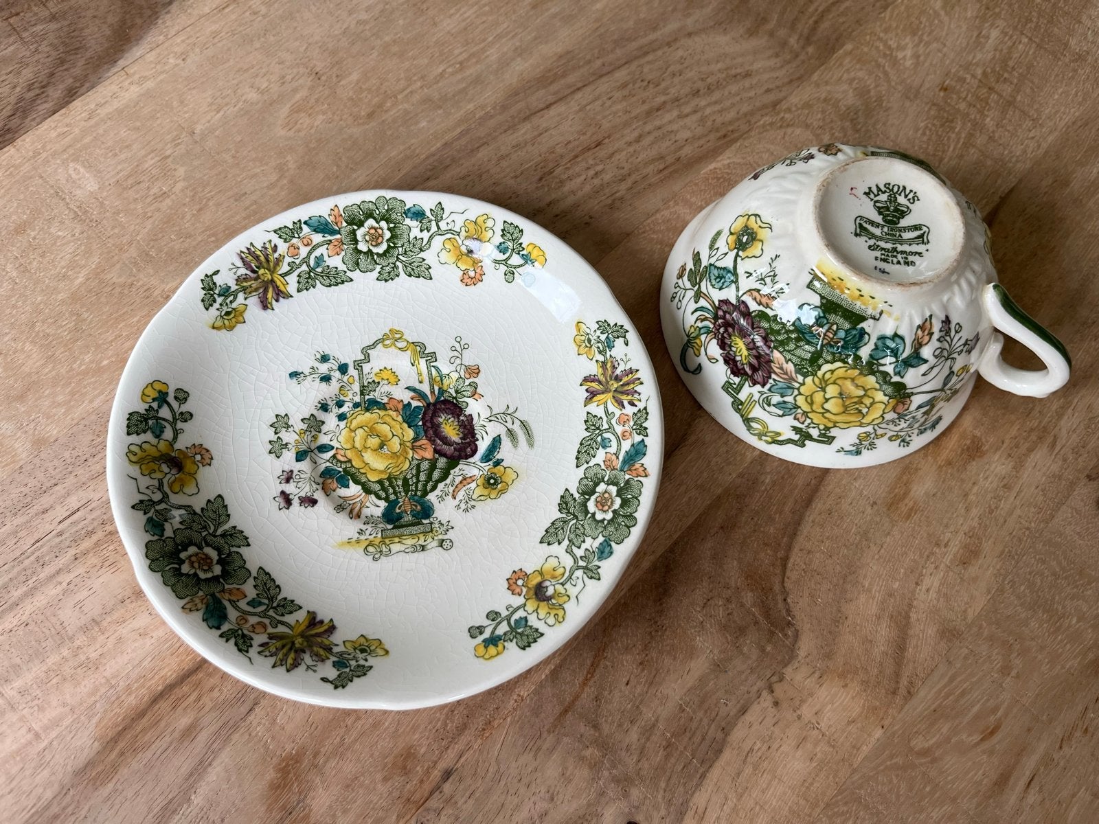 Vintage Mason's Strathmore kop en schotel, Ophalen of Verzenden