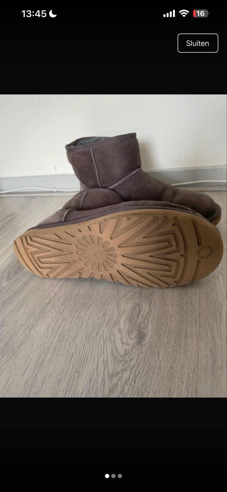 Uggs - Comfortabele en warme laarzen, Ophalen, Gedragen, Bruin, Lage of Enkellaarzen