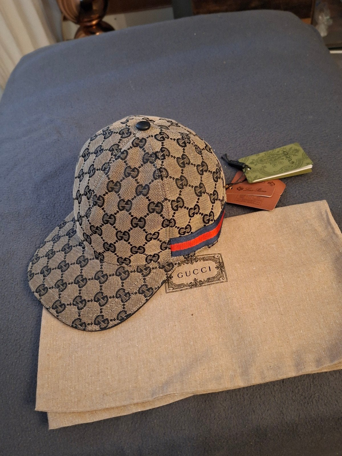 Gucci Pet met GG-monogram en Web-streep, Kleding | Heren, Nieuw, Ophalen of Verzenden, Gucci, Pet