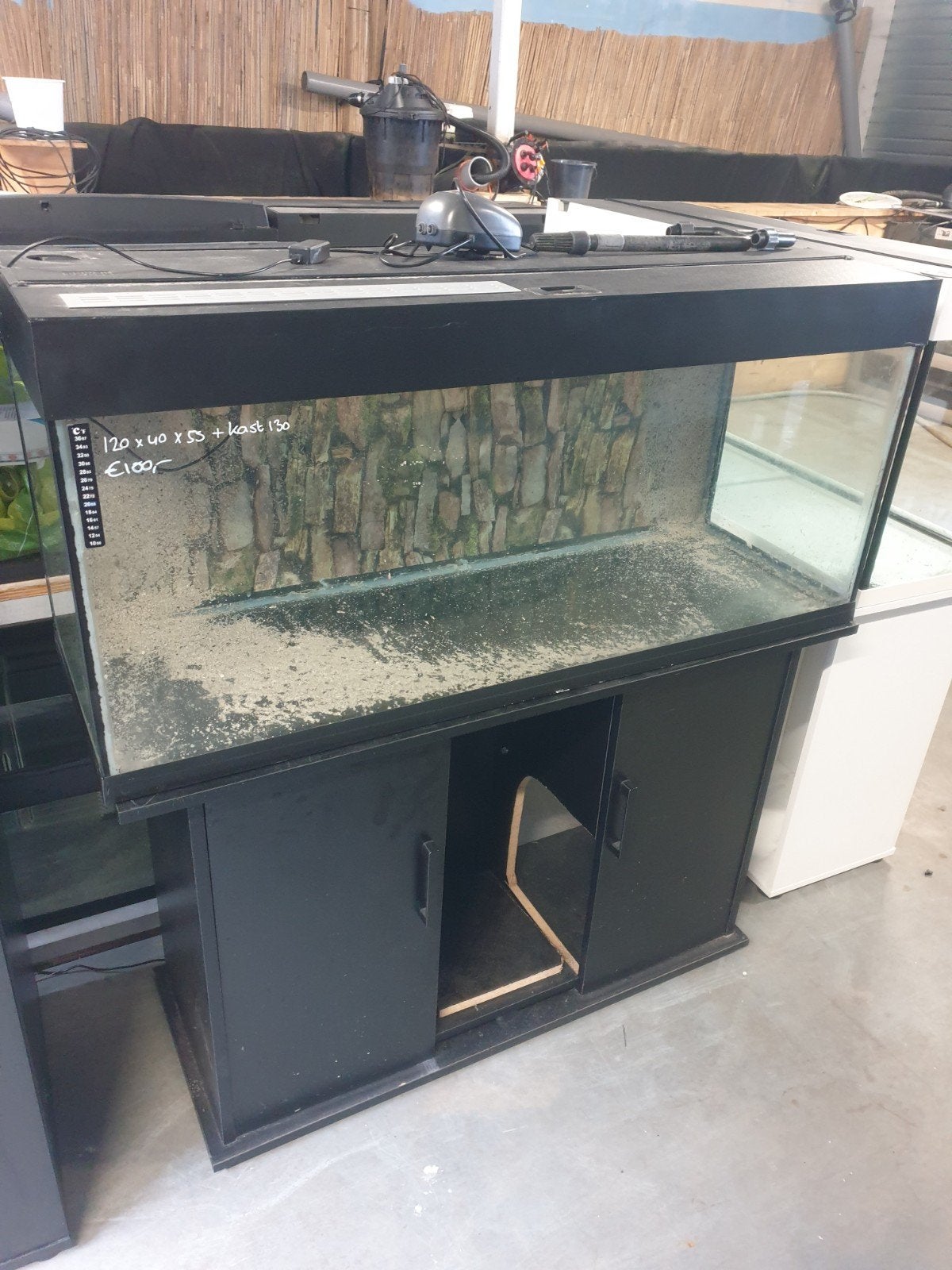 2ehands leeg aquarium 120x40x55, Ophalen, Gebruikt, Leeg aquarium, X