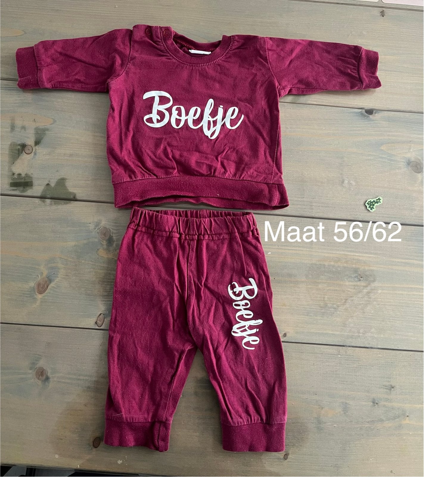 Leuk setje 'Boefje' voor jongetjes - Maat 56/62, Ophalen of Verzenden, Gebruikt, Jongetje