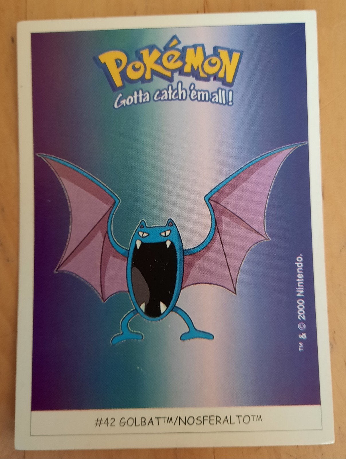 Pokémon Golbat sticker (#42) van Dunkin Boomer uit 2000, Ophalen of Verzenden, Nieuw, Overige typen