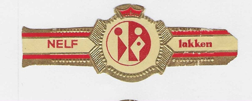 abonne reclamen  44-  nelf  lakken, Verzamelen, Ophalen of Verzenden, Sigarenbandjes
