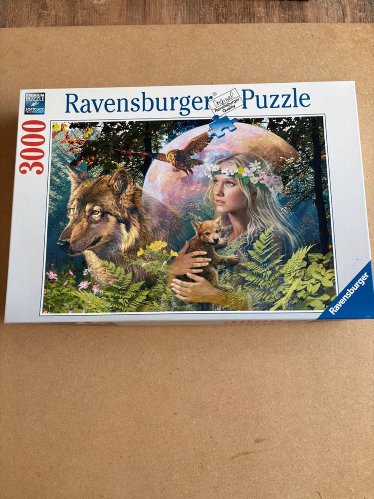 Te koop: puzzel, het wolvenmeisje, 3000 stukjes, Hobby en Vrije tijd, Denksport en Puzzels, Ophalen, Meer dan 1500 stukjes, Nieuw