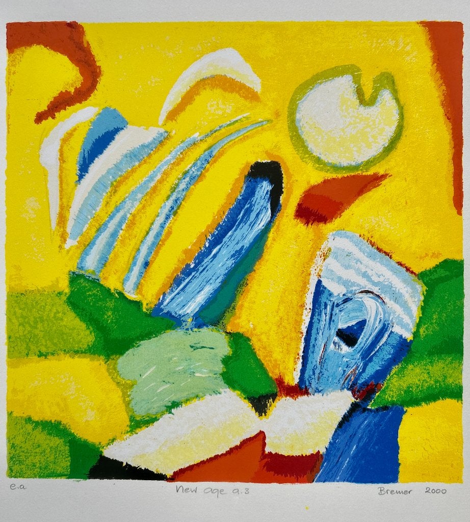Zeefdruk Saskia Bremer - New age a.3  ZOMEROPRUIMING, Antiek en Kunst, Kunst | Litho's en Zeefdrukken, Verzenden