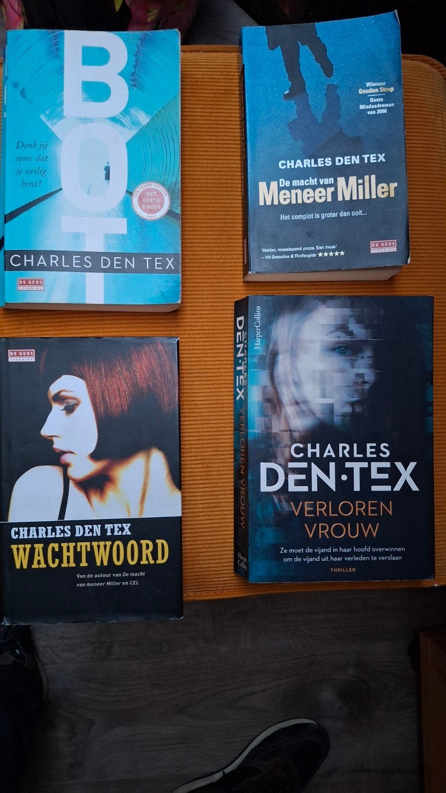 Charles den Tex Boeken - Thrillerset (4 stuks), Ophalen of Verzenden, Gelezen, Charles den Tex, Nederland