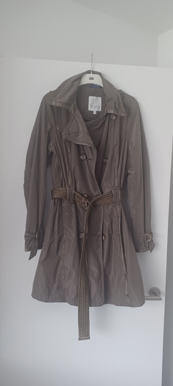 Trenchcoat groen van Reset maat 38, Maat 38/40 (M), Ophalen of Verzenden, Zo goed als nieuw, Groen