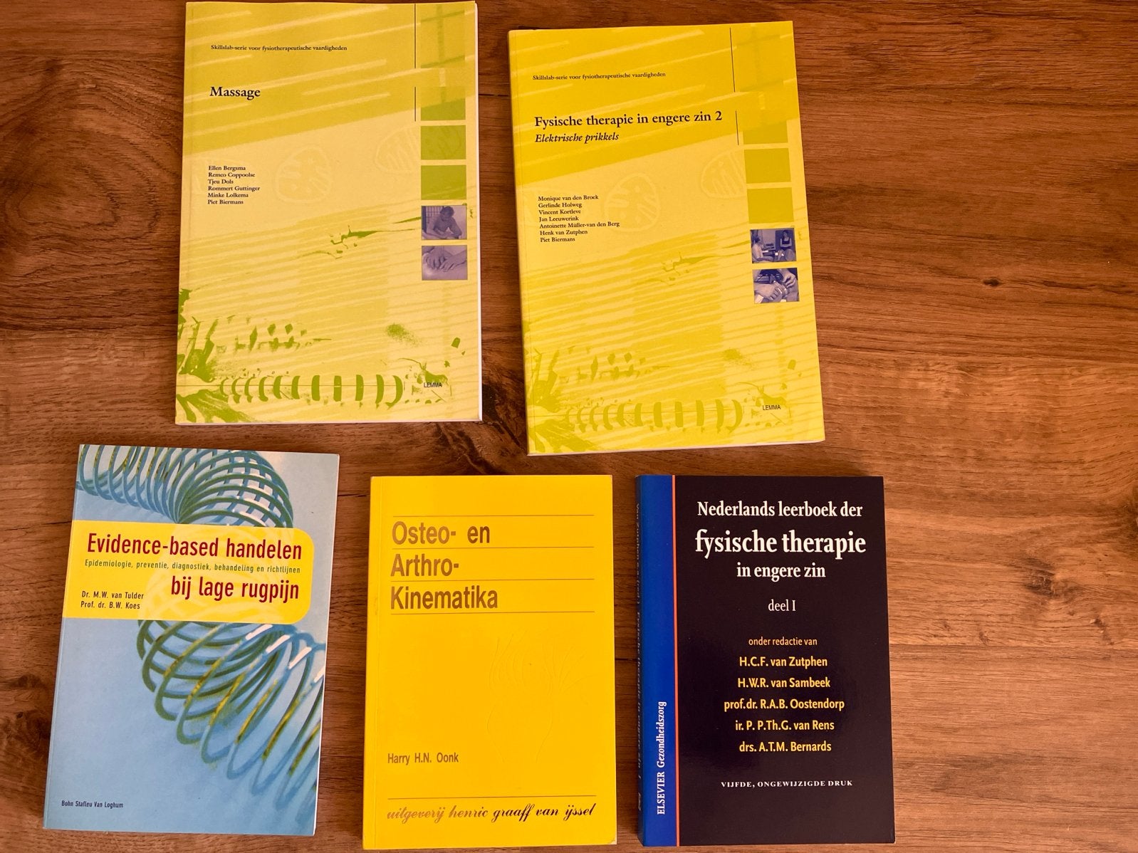 Fysiotherapie boeken: Massage, Kinematica, Rugpijn, etc., Ophalen, Beta, Gelezen, HBO