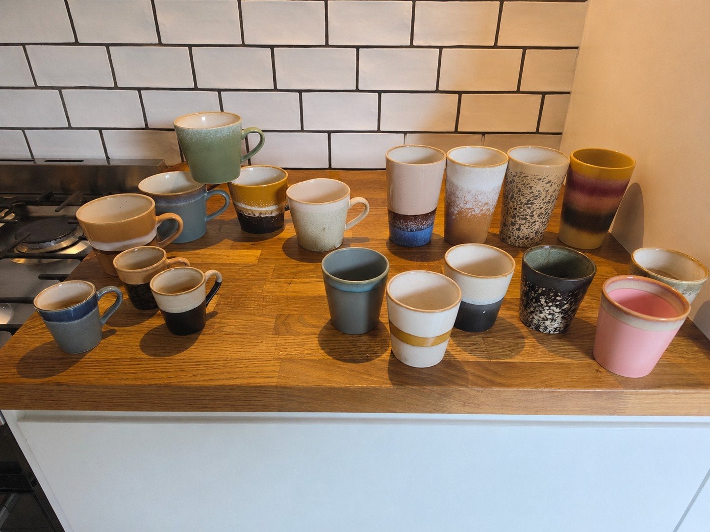 HK Living Servies espresso cappuccino theemokken, Ophalen, Keramiek, Zo goed als nieuw, Overige stijlen