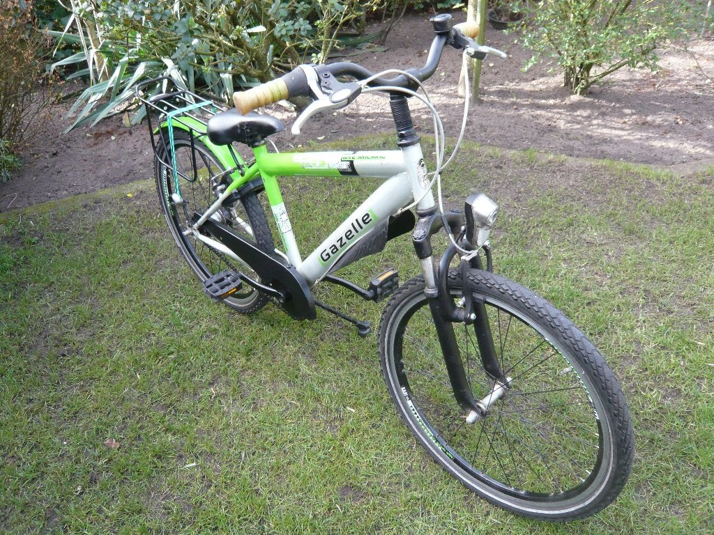 mooie 24""groene gazelle bikemachine 3v + vv, Fietsen en Brommers, Fietsen | Jongens, Ophalen, Gebruikt, 24 inch, Versnellingen