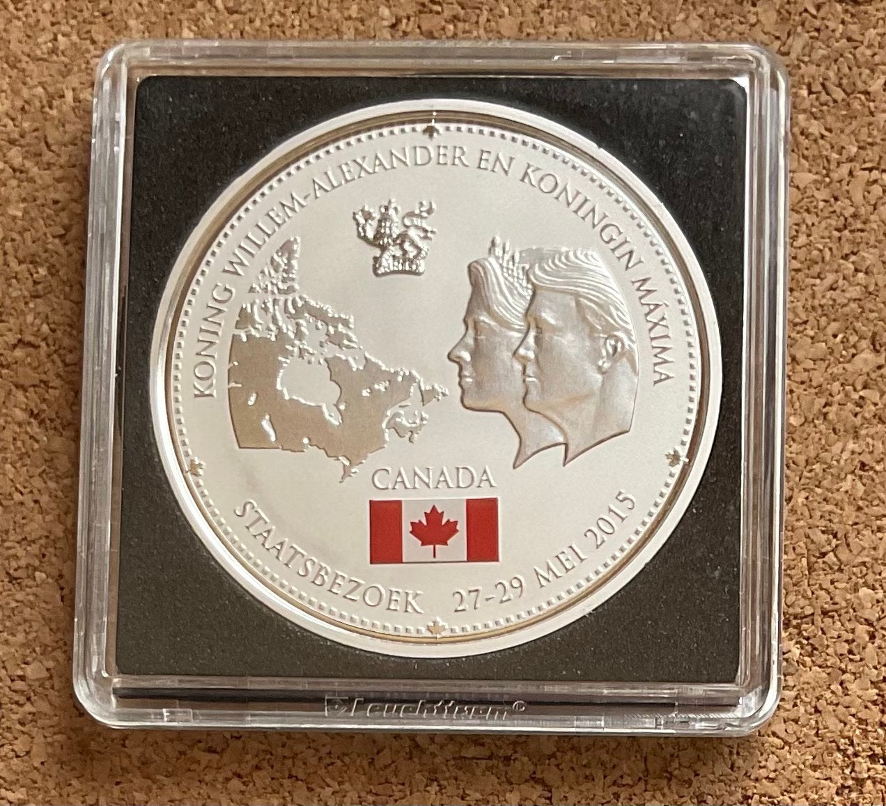 Penning Willem Alexander Staatsbezoek CANADA 27-29 Mei 2015, Postzegels en Munten, Ophalen of Verzenden, Overige materialen, Nederland