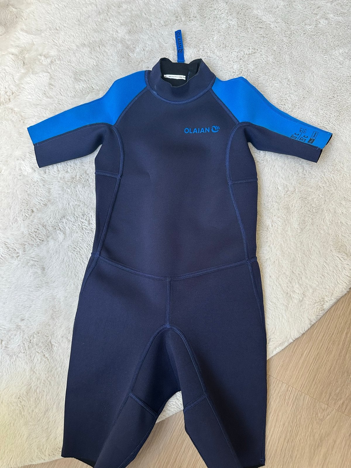 Olaian Wetsuit Kind 110/116  - Blauw/Donkerblauw, Watersport en Boten, Ophalen of Verzenden, Zo goed als nieuw, Kind, Wetsuit