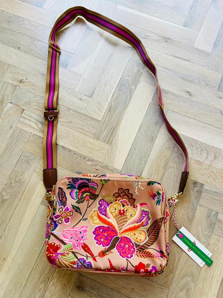 Oilily Schoudertas NIEUW Simone Bloemenprint Gerecycled, Sieraden, Tassen en Uiterlijk, Tassen | Schoudertassen, Ophalen of Verzenden