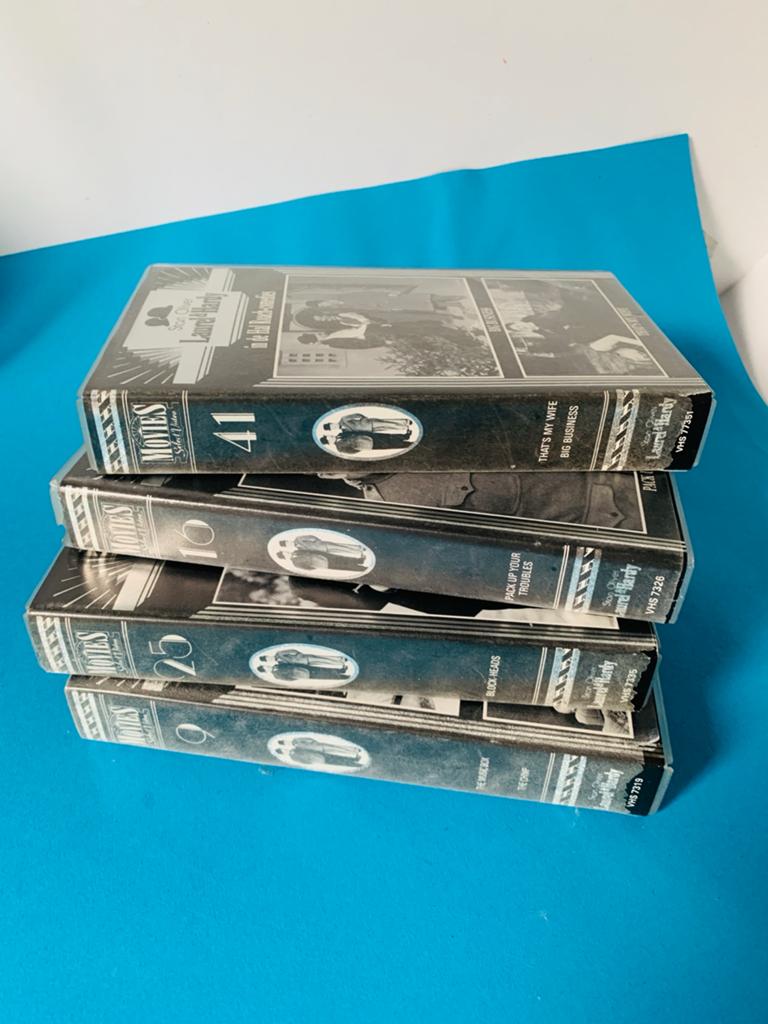 Laurel & Hardy VHS Collectie - Deel 9, 16, 41 en 25 Blockhea, Cd's en Dvd's, VHS | Film, Alle leeftijden, Ophalen of Verzenden
