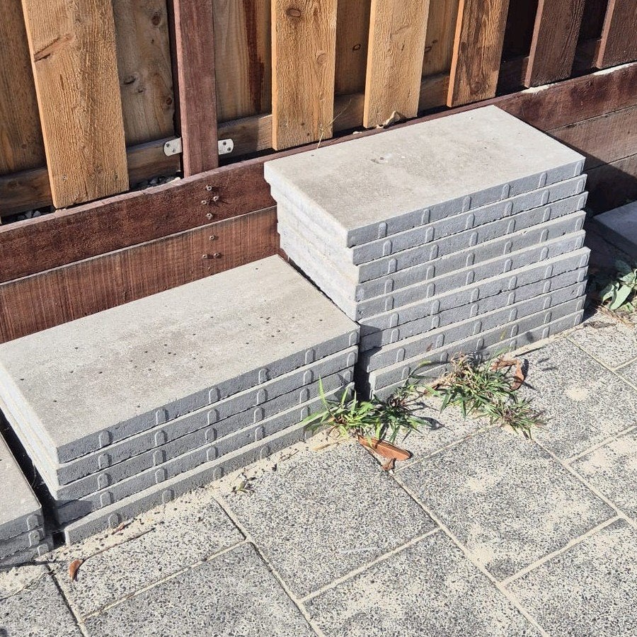 44 tuintegels beton 30x60x4, Tuin en Terras, Tegels en Klinkers, Ophalen, Nieuw, Beton, Terrastegels