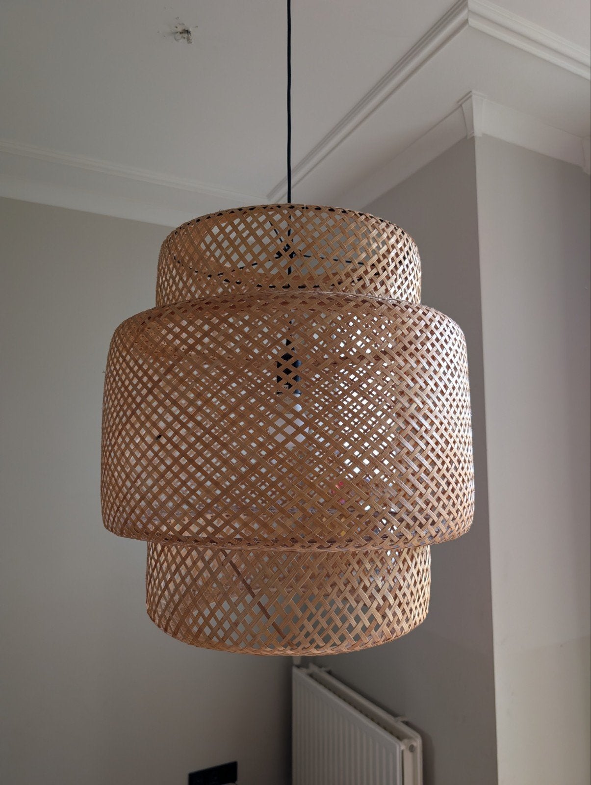 Ikea Sinnerlig Hanglamp. 2 stuks, Ophalen, Bohemian, Scandinavisch, Natuurlijk, Natuurlijk materiaal, E27 (groot)
