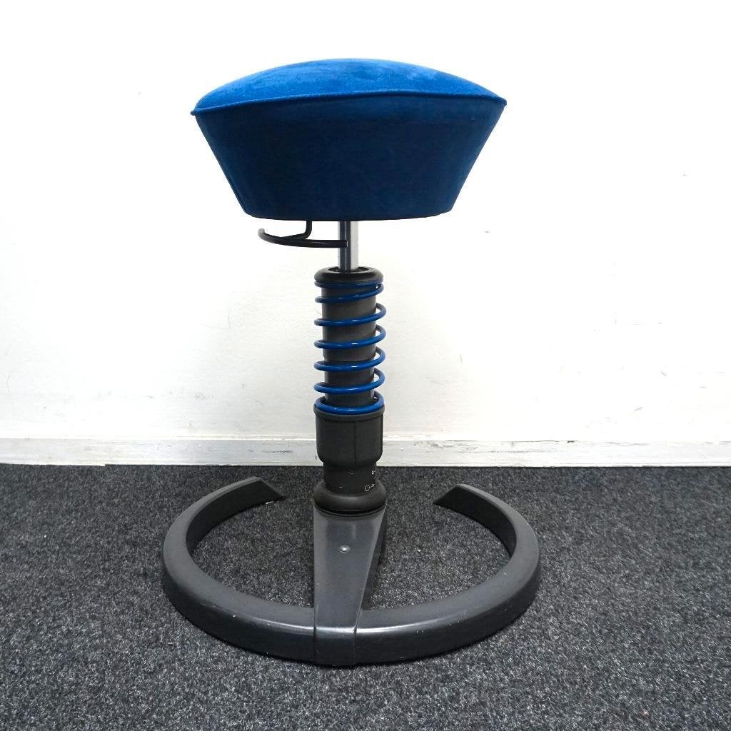 Aeris Swopper Classic Balans Kruk | Vast | Blauw Suède Stof